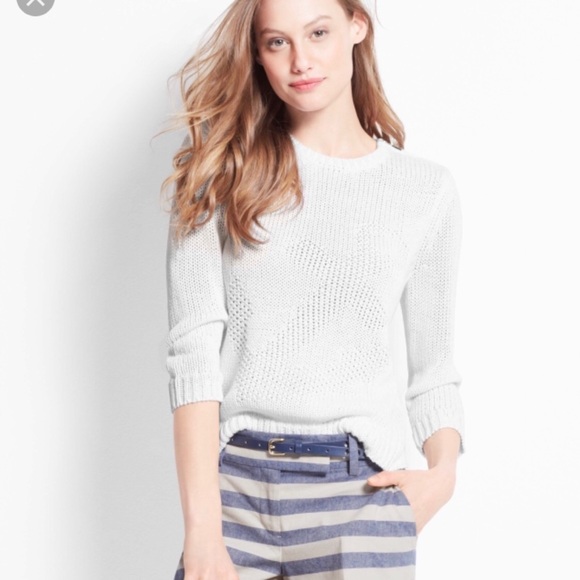 Ann Taylor Anchor Knit Sweater (white/cream) - Picture 1 of 5